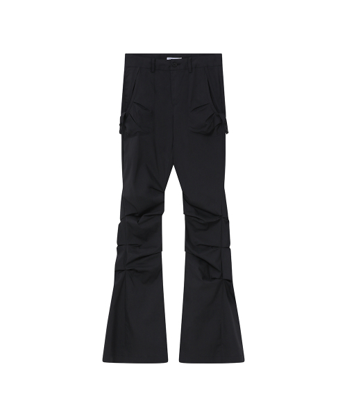 Miseki Seoul pants パンツ　ブラック セール】Shirring pocket bootscut pants BLACK（その他パンツ