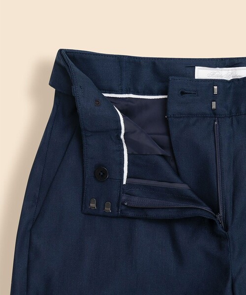 BROOKS BROTHERS(ブルックスブラザーズ)の「リネンブレンド サイドタブ ワイドレッグ クロップドパンツ(スラックス・レディース・ネイビー・0/2/6)」の3枚目の写真