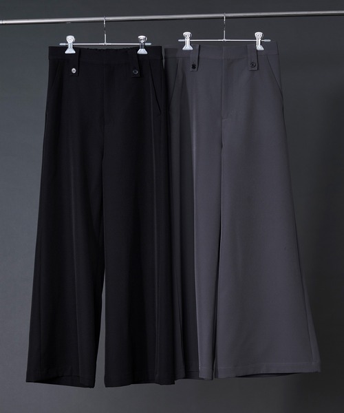 Ellno Loset(エルノロゼット)の「2wayフラワー刺繍ラップワイドパンツ(スラックス・メンズ・ブラック/グレー・LARGE/MEDIUM/SMALL/X-SMALL)」の10枚目の写真