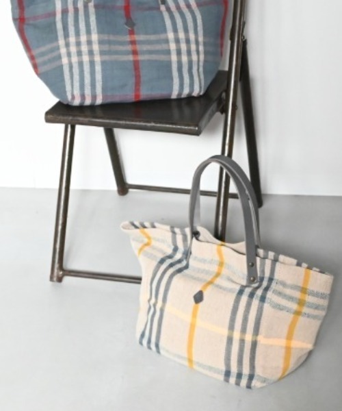 A4サイズも入る大容量】CL3913 HAND＆WORK COTTON JUTE STRIPE TOTE L