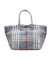 【A4サイズも入る大容量】CL3913 HAND＆WORK COTTON JUTE STRIPE TOTE L