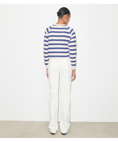 TORY BURCH(トリーバーチ)の「ストライプ コットン スウェットシャツ(Tシャツ/カットソー・レディース・ホワイト×ブルー・MEDIUM/SMALL/X-SMALL)」の4枚目の写真
