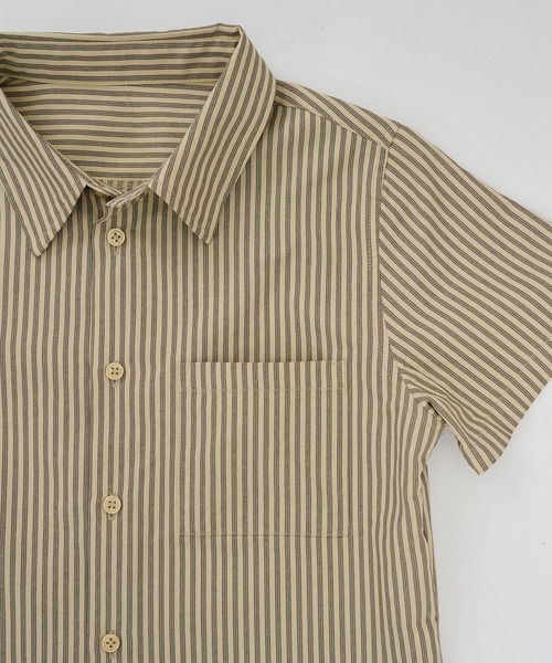 FTW(エフティダブリュー)の「STRIPE COMPACT SHIRTS(シャツ/ブラウス・レディース・ネイビー/ベージュ・SMALL/MEDIUM)」の12枚目の写真