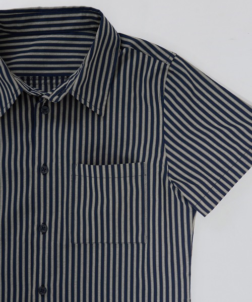 FTW(エフティダブリュー)の「STRIPE COMPACT SHIRTS(シャツ/ブラウス・レディース・ネイビー/ベージュ・SMALL/MEDIUM)」の10枚目の写真