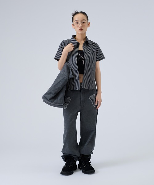 FTW(エフティダブリュー)の「STRIPE COMPACT SHIRTS(シャツ/ブラウス・レディース・ネイビー/ベージュ・SMALL/MEDIUM)」の19枚目の写真