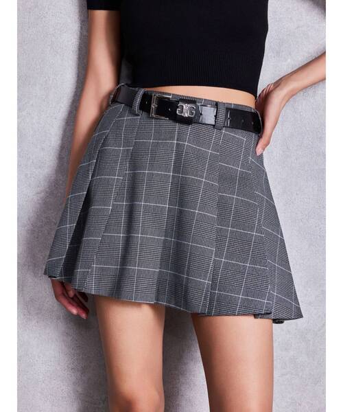 ♡グレー　M ミニスカートセットアップ GYDA EMODA スカート gyda セットアップ スカート Gyda セットアップ グレー M