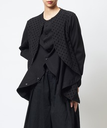 CAHLUMN/カウラム Silk Cotton Long Sleeve Cardigan/シルク コットン