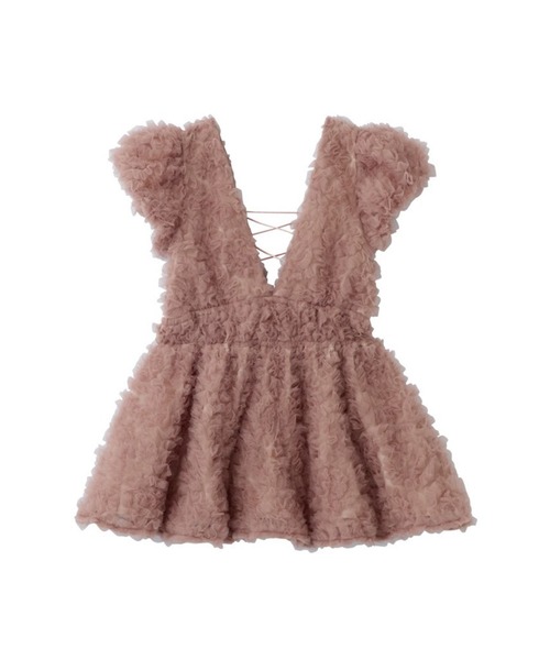 polaura(ポローラ)の「フラワーぺプラムバックリボンチュニック(シャツ/ブラウス・レディース・サックスブルー/ホワイト/ピンク/ベビーピンク/ブラック・FREE)」の20枚目の写真
