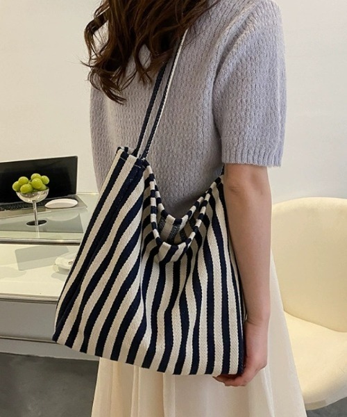 BEATJIVE(ビートジャイブ)の「ストライプキャンバストートバッグ メンズ レディース ユニセックス 大容量(トートバッグ・メンズ・レッド系その他/ブラック系その他・FREE)」の10枚目の写真