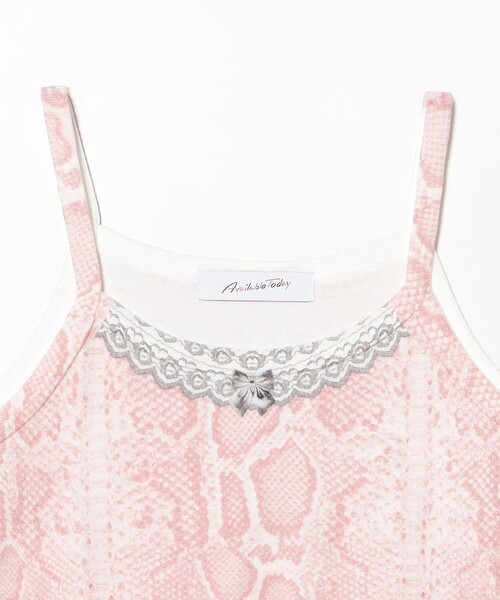 Ray BEAMS(レイビームス)の「Available Today / animal cami(Tシャツ/カットソー・レディース・ピンク/ブラック/ベージュ・ONE SIZE)」の11枚目の写真