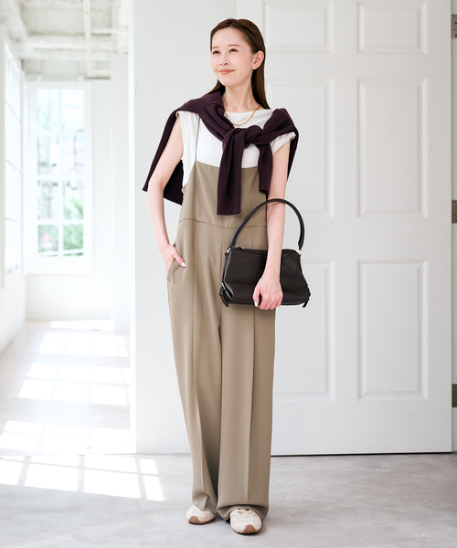 U by SPICK&SPAN(ユーバイスピックアンドスパン)の「《WEB限定 / 追加 / 2枚セット》WPL トラウザーサロペット(つなぎ/オールインワン・レディース・ブラック/モカ・36/38)」の20枚目の写真