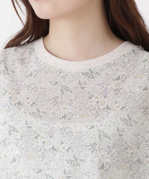 one'sterrace(ワンズテラス)の「花柄プリント 天竺切替 タンクトップ(Tシャツ/カットソー・レディース・ネイビー系5/ホワイト系9/アイボリー系8・02)」の13枚目の写真