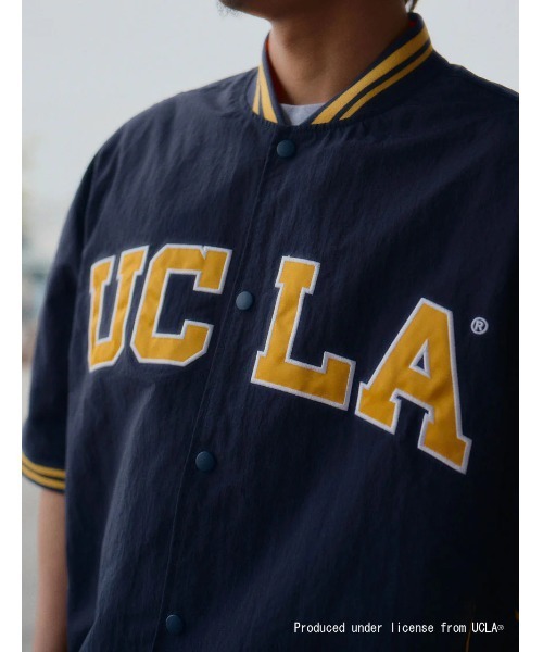 UCLA(ユーシーエルエー)の「【75】【UCLA/ユーシーエルエー】/【NUTMEG/ナツメグ】ダブルネーム スタジャンライク リブラインシャツ ドローコード(シャツ/ブラウス・メンズ・ブラック/ネイビー・M/L)」の3枚目の写真