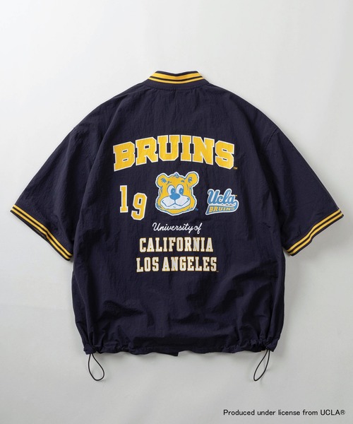 UCLA(ユーシーエルエー)の「【75】【UCLA/ユーシーエルエー】/【NUTMEG/ナツメグ】ダブルネーム スタジャンライク リブラインシャツ ドローコード(シャツ/ブラウス・メンズ・ブラック/ネイビー・M/L)」の10枚目の写真