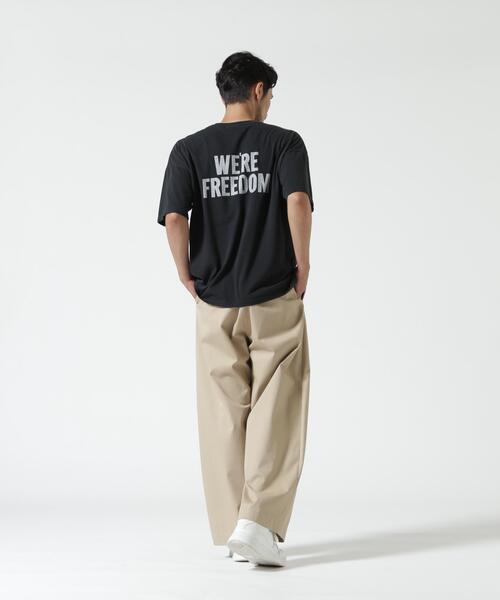 REMI RELIEF(レミレリーフ)の「REMI RELIEF(レミレリーフ) 別注20/-天竺BIGサイズTシャツ(FREEDOM) / 2026年盛夏モデル(Tシャツ/カットソー・メンズ・グレー/ブラック・M/XL/L)」の4枚目の写真