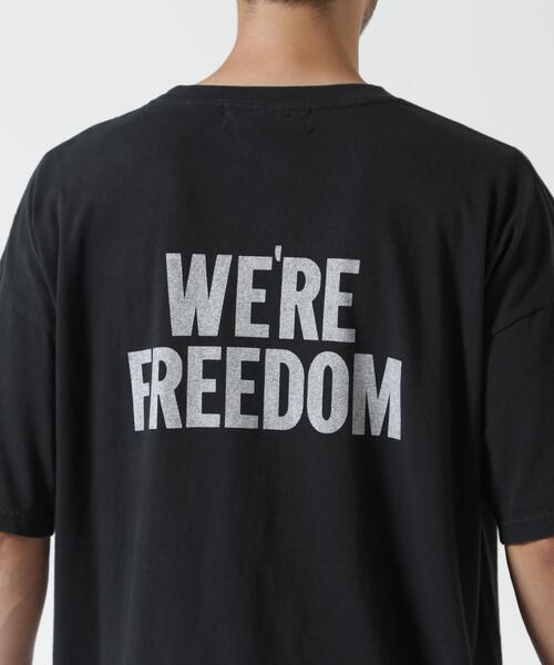 REMI RELIEF(レミレリーフ)の「REMI RELIEF(レミレリーフ) 別注20/-天竺BIGサイズTシャツ(FREEDOM) / 2026年盛夏モデル(Tシャツ/カットソー・メンズ・グレー/ブラック・M/XL/L)」の9枚目の写真