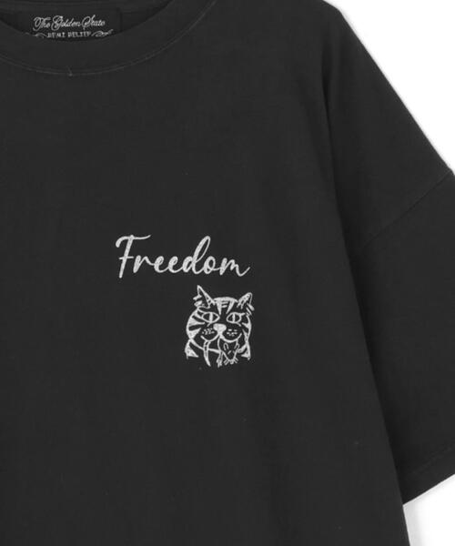 REMI RELIEF(レミレリーフ)の「REMI RELIEF(レミレリーフ) 別注20/-天竺BIGサイズTシャツ(FREEDOM) / 2026年盛夏モデル(Tシャツ/カットソー・メンズ・グレー/ブラック・M/XL/L)」の12枚目の写真