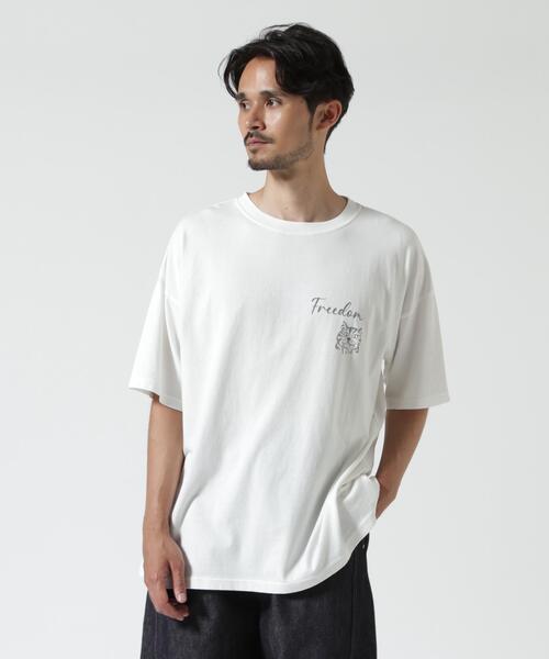 REMI RELIEF(レミレリーフ)の「REMI RELIEF(レミレリーフ) 別注20/-天竺BIGサイズTシャツ(FREEDOM) / 2026年盛夏モデル(Tシャツ/カットソー・メンズ・グレー/ブラック・M/XL/L)」の16枚目の写真