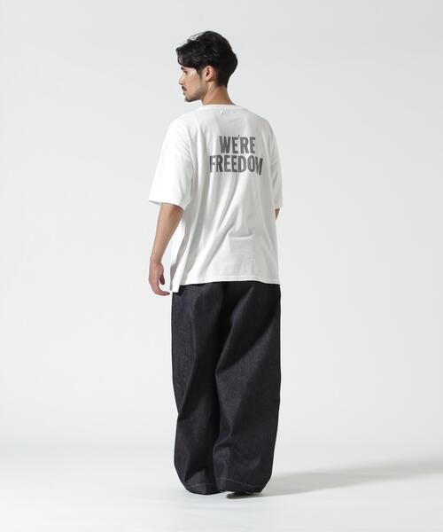 REMI RELIEF(レミレリーフ)の「REMI RELIEF(レミレリーフ) 別注20/-天竺BIGサイズTシャツ(FREEDOM) / 2026年盛夏モデル(Tシャツ/カットソー・メンズ・グレー/ブラック・M/XL/L)」の18枚目の写真