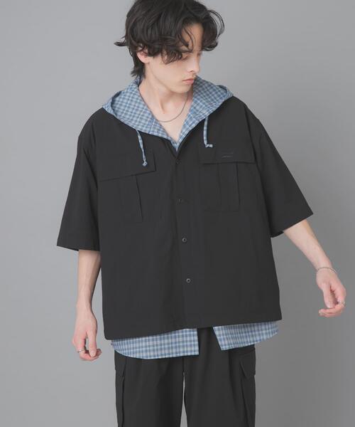 SENSE OF PLACE by URBAN RESEARCH(センスオブプレイスバイアーバンリサーチ)の「『別注』Converse×SENSE OF PLACE JACK PURCELLショートスリーブシャツ(シャツ/ブラウス・メンズ・チャコールグレー/ブラック・MEDIUM/LARGE/SMALL)」の9枚目の写真