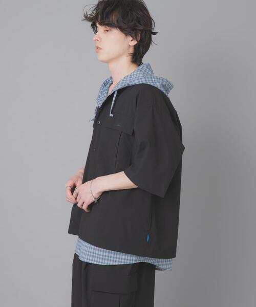 SENSE OF PLACE by URBAN RESEARCH(センスオブプレイスバイアーバンリサーチ)の「『別注』Converse×SENSE OF PLACE JACK PURCELLショートスリーブシャツ(シャツ/ブラウス・メンズ・チャコールグレー/ブラック・MEDIUM/LARGE/SMALL)」の10枚目の写真