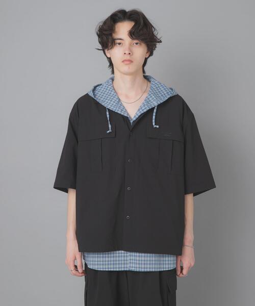 SENSE OF PLACE by URBAN RESEARCH(センスオブプレイスバイアーバンリサーチ)の「『別注』Converse×SENSE OF PLACE JACK PURCELLショートスリーブシャツ(シャツ/ブラウス・メンズ・チャコールグレー/ブラック・MEDIUM/LARGE/SMALL)」の12枚目の写真