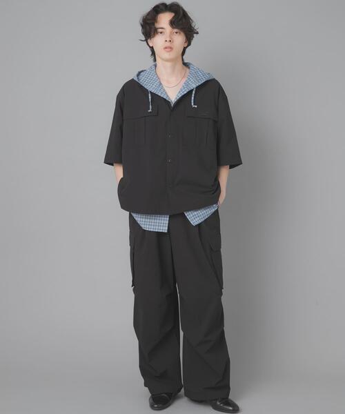 SENSE OF PLACE by URBAN RESEARCH(センスオブプレイスバイアーバンリサーチ)の「『別注』Converse×SENSE OF PLACE JACK PURCELLショートスリーブシャツ(シャツ/ブラウス・メンズ・チャコールグレー/ブラック・MEDIUM/LARGE/SMALL)」の13枚目の写真