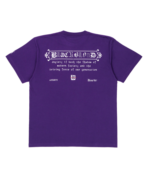 BLACK BLOND(ブラック ブロンド)の「ビビディエンザイアティ 半袖Tシャツ (パープル)(Tシャツ/カットソー・レディース・その他・SMALL/MEDIUM/LARGE/X-LARGE/XX-LARGE/XXX-LARGE)」の1枚目の写真