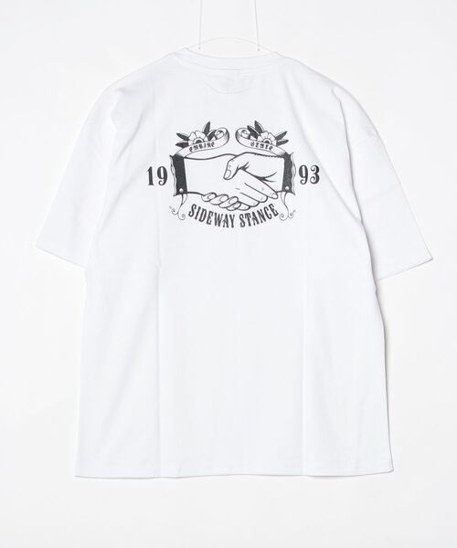 En serio TOKYO(エンソリオトーキョー)の「【SIDEWAYSTANCE】シェイクハンド半袖Tシャツ 70500(Tシャツ/カットソー・メンズ・ホワイト・LARGE/MEDIUM/SMALL)」の12枚目の写真