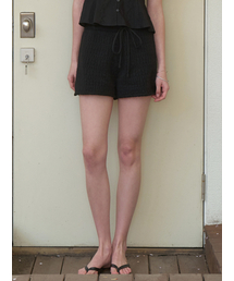 RE_L（リエル）の「Babassu knit shorts (black)（その他パンツ）」