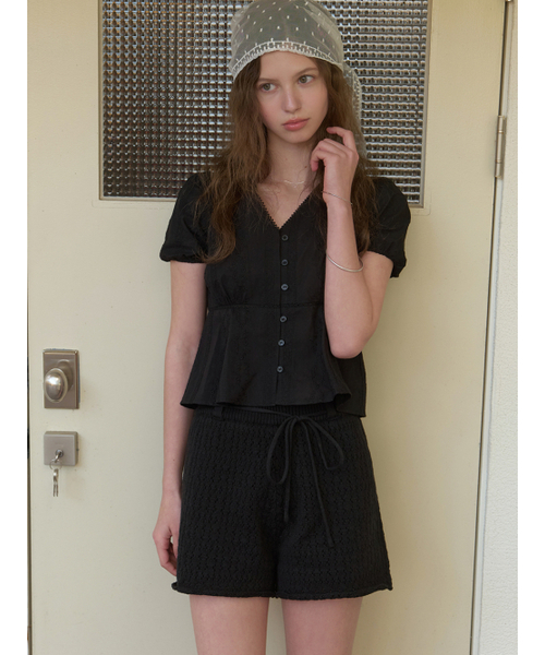 RE_L（リエル）の「Babassu knit shorts (black)（その他パンツ・レディース・その他・SMALL/MEDIUM）」の4枚目の写真
