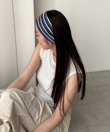 CANAL JEAN | Lakey Park ボーダーリブヘアバンド(ヘアバンド)