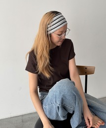 CANAL JEAN | Lakey Park ボーダーリブヘアバンド(ヘアバンド)