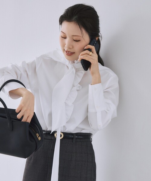 ANAYI(アナイ)の「ブロードフリルボウタイシャツ(シャツ/ブラウス・レディース・ホワイト・38)」の19枚目の写真