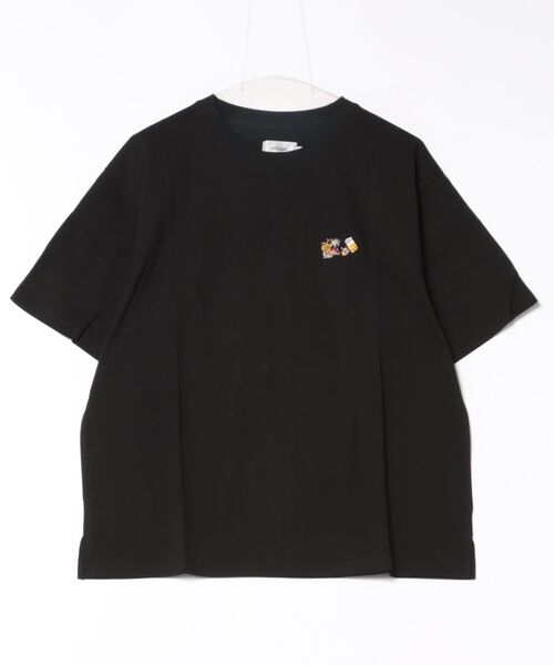 ARCHIVER(アーカイバ)の「/ATELANE/16/-OE天竺ワンポイント刺繍TEE(トラ、ヒョウ)(Tシャツ/カットソー・メンズ・ホワイト/ブラック系その他・LARGE)」の2枚目の写真