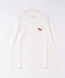 /ATELANE/16/-OE天竺ワンポイント刺繍TEE(トラ、ヒョウ)
