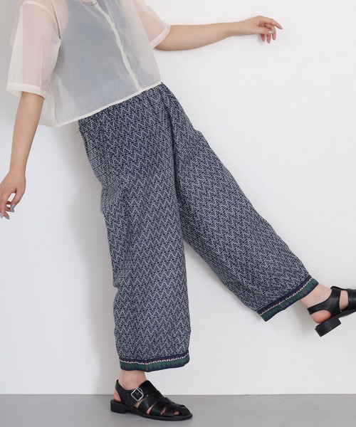 KILKI（キルキー）の「kilki 　イーシーワイドパンツ　ソーダ（その他パンツ・レディース・ネイビー系/ホワイト系その他・FREE）」の2枚目の写真