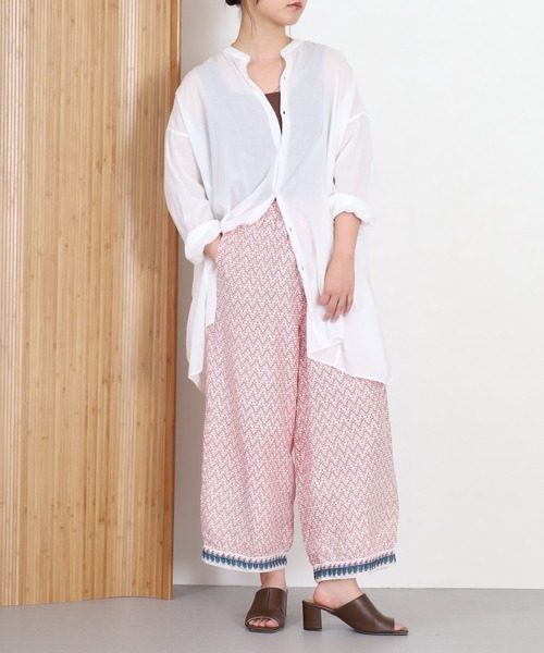 KILKI（キルキー）の「kilki 　イーシーワイドパンツ　ソーダ（その他パンツ・レディース・ネイビー系/ホワイト系その他・FREE）」の3枚目の写真