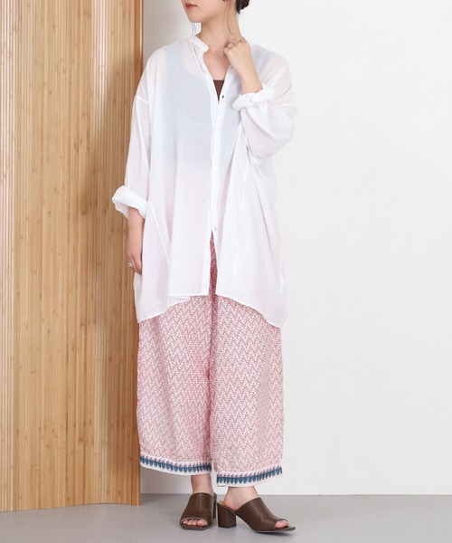 KILKI（キルキー）の「kilki 　イーシーワイドパンツ　ソーダ（その他パンツ・レディース・ネイビー系/ホワイト系その他・FREE）」の4枚目の写真