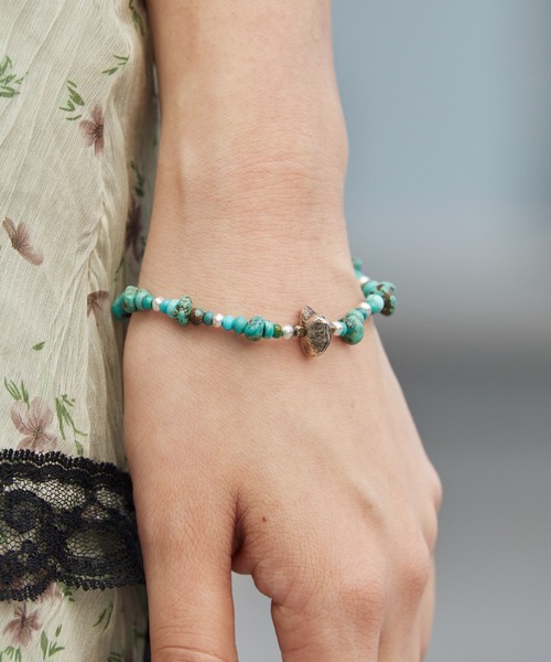 SunKu(サンク)の「SunKu/サンク Natural Stone Turquoise Beads Bracelet ナチュラル ストーン ターコイズ ビーズ ブレスレット メンズ レディース 2026年 夏 夏服(ブレスレット・メンズ・ターコイズブルー・FREE)」の1枚目の写真