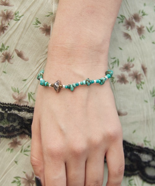 SunKu(サンク)の「SunKu/サンク Natural Stone Turquoise Beads Bracelet ナチュラル ストーン ターコイズ ビーズ ブレスレット メンズ レディース 2026年 夏 夏服(ブレスレット・メンズ・ターコイズブルー・FREE)」の4枚目の写真