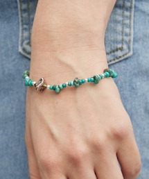SunKu（サンク）の「SunKu/サンク Natural Stone Turquoise Beads Bracelet ナチュラル ストーン ターコイズ ビーズ ブレスレット メンズ レディース 2026年 夏 夏服（ブレスレット）」