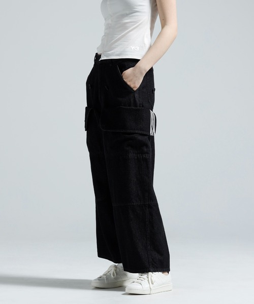 Y-3(ワイスリー)の「Y-3 DENIM STRAIGHT LEG PANTS(その他パンツ・レディース・ブラック・MEDIUM/SMALL/X-SMALL/XX-SMALL/LARGE)」の1枚目の写真