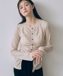 Soft Sheer Gathered Cardigan