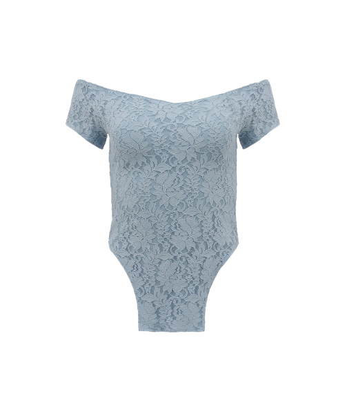 oddoneout(オッドワンアウト)の「BACK STRING FLOWER LACE TOP SKY(Tシャツ/カットソー・レディース・その他・FREE)」の1枚目の写真