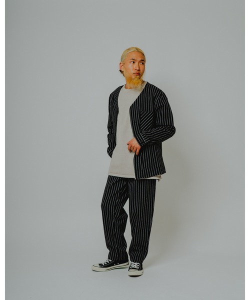 BIG MIKE(ビッグマイク)の「BIG MIKE ビッグマイク /26秋冬新作 ヘビーフランネル Vネック ワークカーディガン セットアップ対応 ストライプ柄 チェック柄 //// 102636250(カーディガン/ボレロ・メンズ・ブラック×グレー/ブラウン系その他/ブルー系その他/ストライプ・MEDIUM/X-LARGE/LARGE)」の12枚目の写真