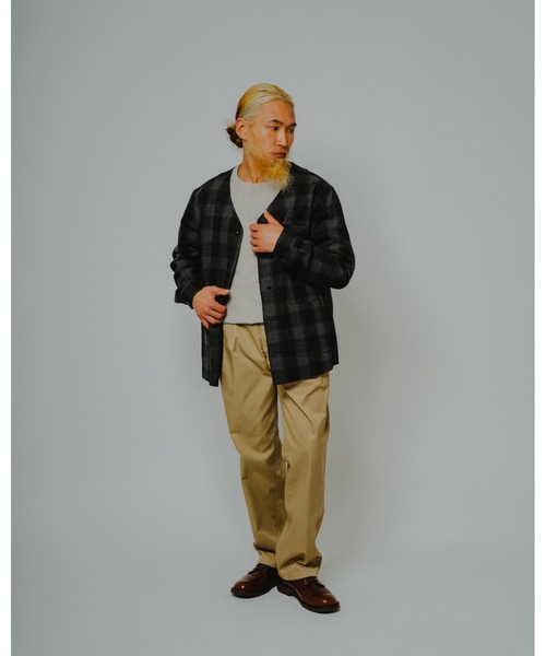 BIG MIKE(ビッグマイク)の「BIG MIKE ビッグマイク /26秋冬新作 ヘビーフランネル Vネック ワークカーディガン セットアップ対応 ストライプ柄 チェック柄 //// 102636250(カーディガン/ボレロ・メンズ・ブラック×グレー/ブラウン系その他/ブルー系その他/ストライプ・MEDIUM/X-LARGE/LARGE)」の18枚目の写真