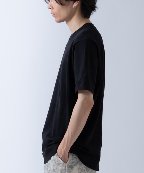 Crownor(クラウノアー)の「サマーニット 半袖 Tシャツ(ニット/セーター・メンズ・ブラック/キャメル/グレー/カーキ・LARGE/MEDIUM)」の18枚目の写真