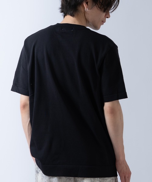 Crownor(クラウノアー)の「サマーニット 半袖 Tシャツ(ニット/セーター・メンズ・ブラック/キャメル/グレー/カーキ・LARGE/MEDIUM)」の19枚目の写真