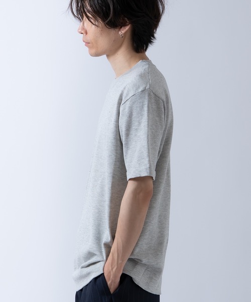 Crownor(クラウノアー)の「サマーニット 半袖 Tシャツ(ニット/セーター・メンズ・ブラック/キャメル/グレー/カーキ・LARGE/MEDIUM)」の11枚目の写真